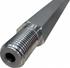 Наружная резьба алюминиевого удлинителя для алмазных коронок Rotorica Alex500 Наружная резьба алюминиевого удлинителя для алмазных коронок Rotorica Alex500