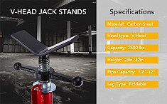 Применение V-образной складной регулируемой опоры для труб Remmers Atlant 1/8-12 Применение V-образной складной регулируемой опоры для труб Remmers Atlant 1/8-12
